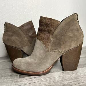 Kork Ease Castaneda Ankle Boots Booties Heeled Leather Suede Size 6 1/2